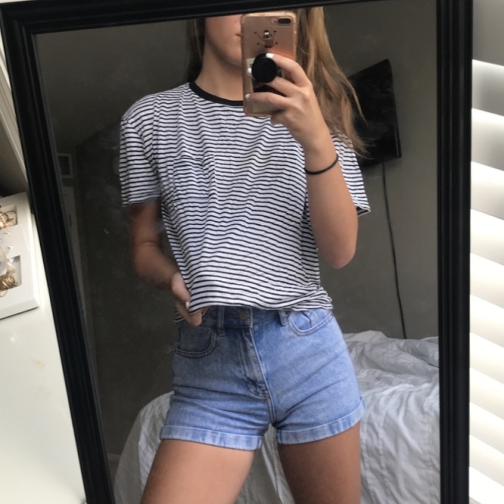 Comfy Striped Pocket Tee